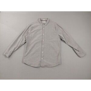 Hawker Rye Men Button Down Shirt XL Gray Long Sleeve Chest Pocket Stretch Casual